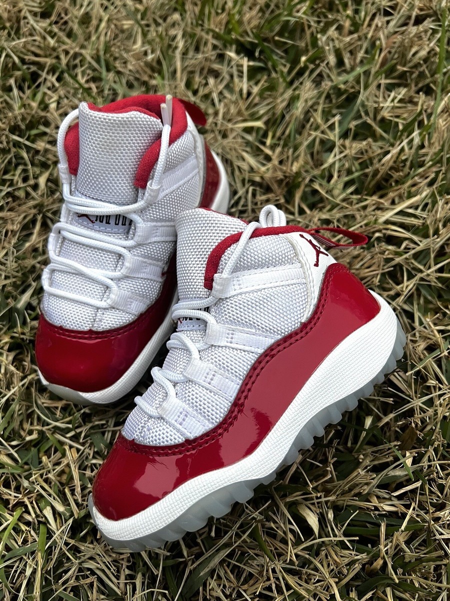 CLEAN Air Jordan Retro XI 11 size 6c TD Cherry Red Toddler 378040