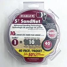 Diablo DND050400H40I 5" 400-Grit SandNet Sanding Discs (40-pack)