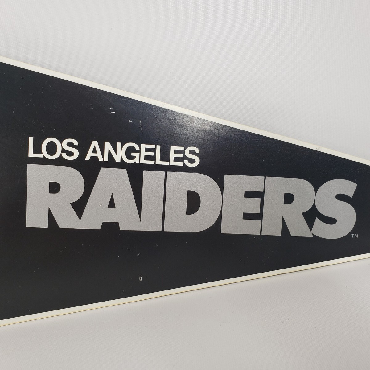 アクセサリー LA Raiders NFL PENNANT CLOCK 1988 1988 Los Angeles Raiders NFL Wall Clock LA Raiders Vintage