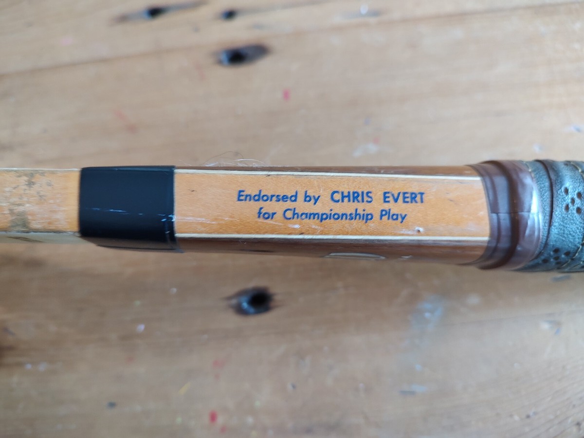 Raquette De Tennis Vintage Wilson Speed Flex Fibre - Bois, Autographe Chris Evert, Occasion