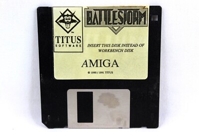 Battlestorm 1991 Titus 3 1/2'' Floppy Disk Amiga Computer Game
