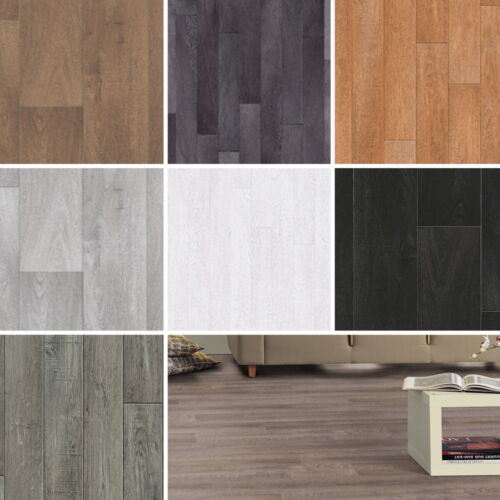 TARKETT Wood Effect Vinyl Cushion Flooring Waterproof Kitchen Bathroom Lino - Picture 1 of 8