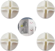 20 Pcs White Wire Cube Connectors Wire Grid Cube Connectors for Modular Closet S