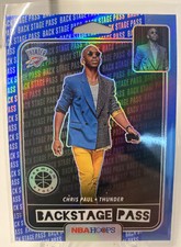 Chris Paul BLUE PRIZM BACKSTAGE PASS SP 🔥💎 2019-20 NBA Hoops Premium Stock NEW