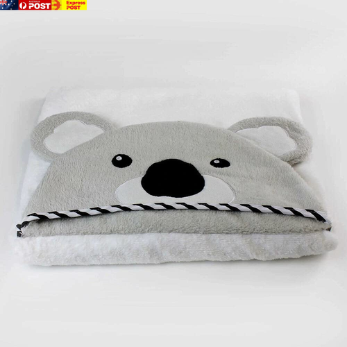 Animals Koala Novelty Hooded Nursery/Infant Wrap Baby 0M+ Bath Towel - Picture 3 of 5