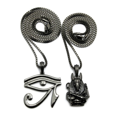 Egyptian Anubis, Eye of Heru Pendant 24 