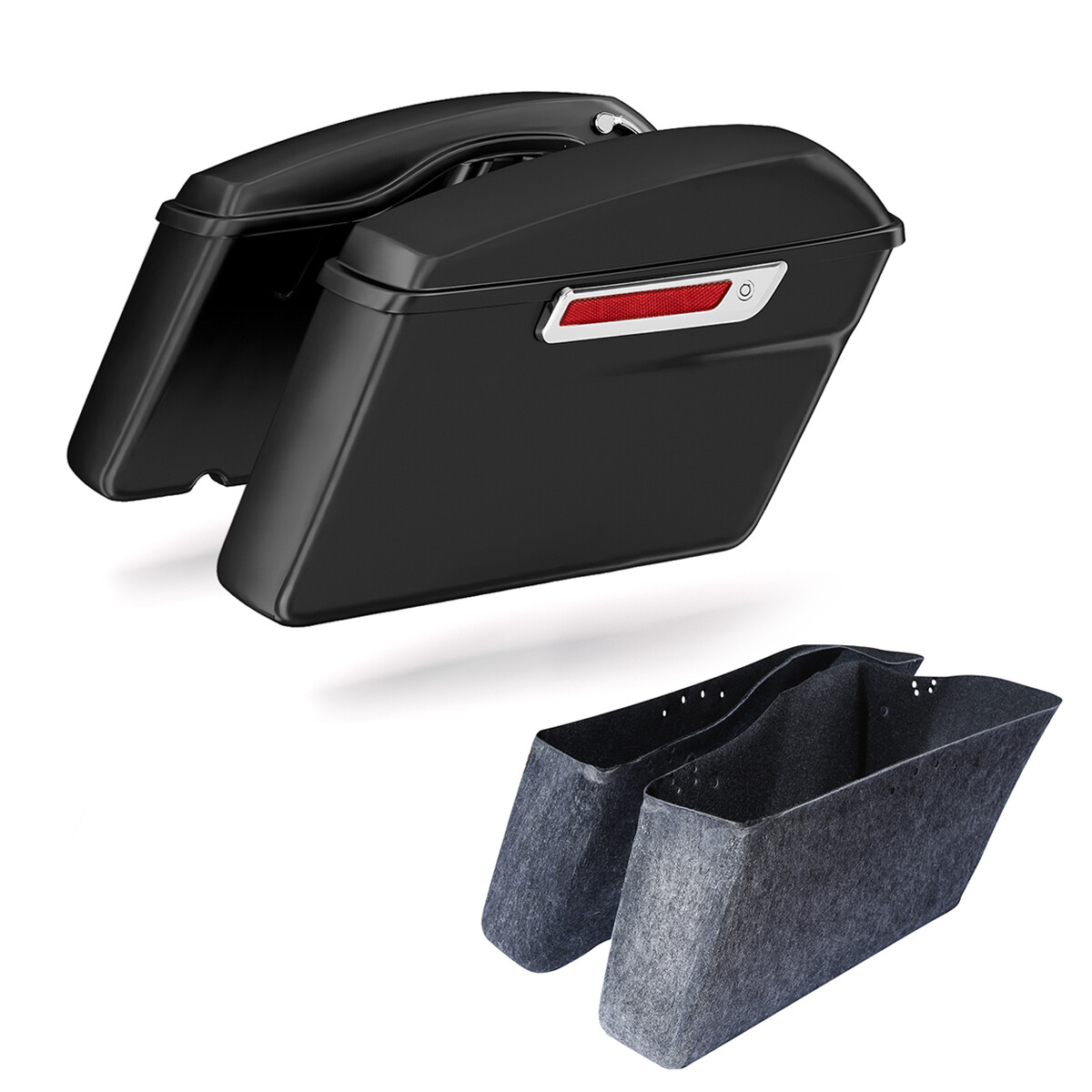 Matte Black Saddlebags w/ Latch Fit For Harley Heritage Softail