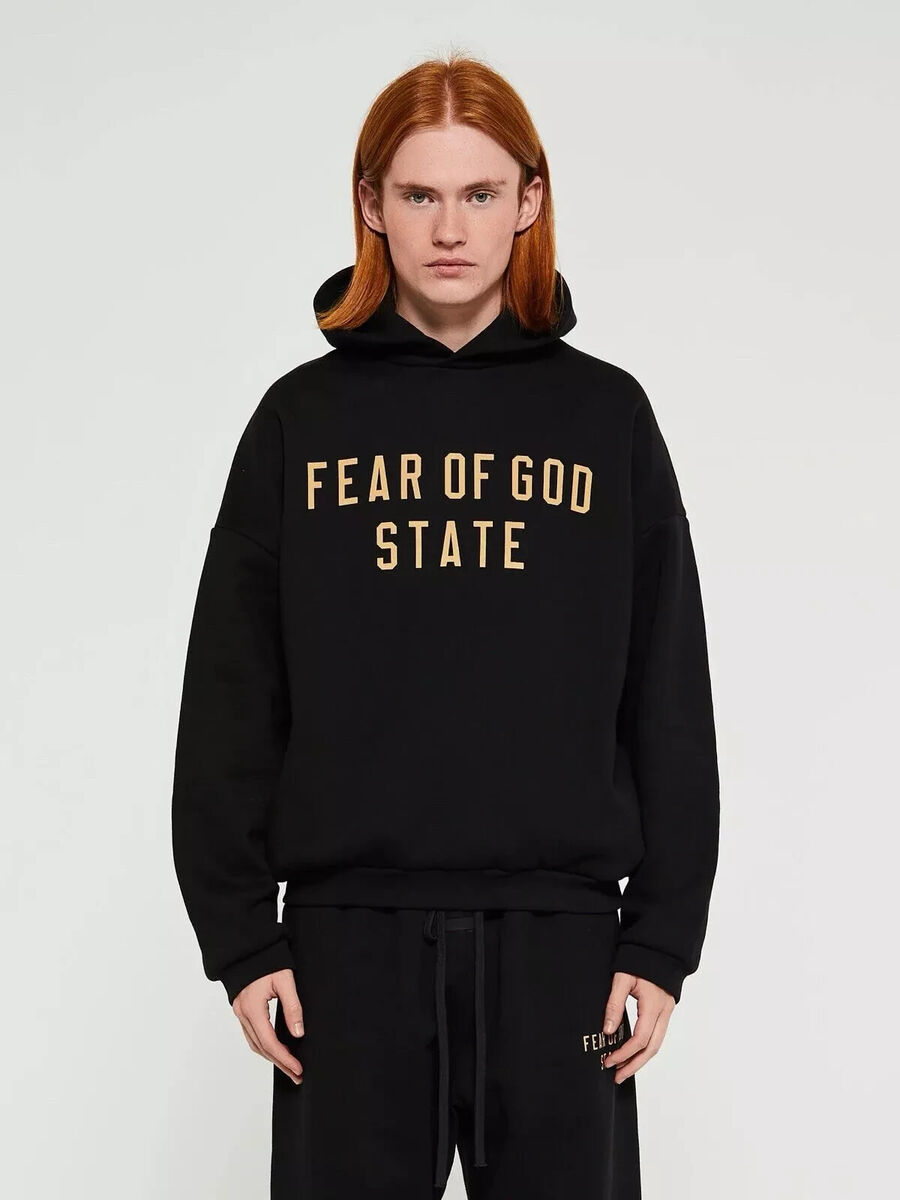 Fear of God Essentials State University Hoodie Black Heavy Fear of God Essentials State University Hoodie Black Heavy