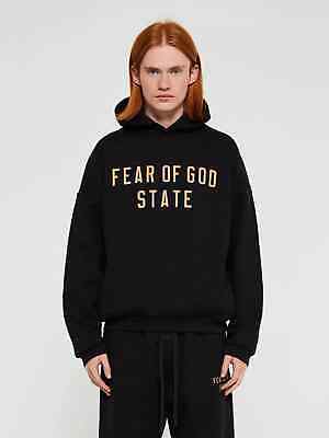 Fear of God Essentials State University Hoodie Black Heavy Fear of God Essentials State University Hoodie Black Heavy