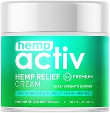 HEMPACTIV Joint  Muscle Relief Cream, Infused with Hemp, Menthol, MSM 