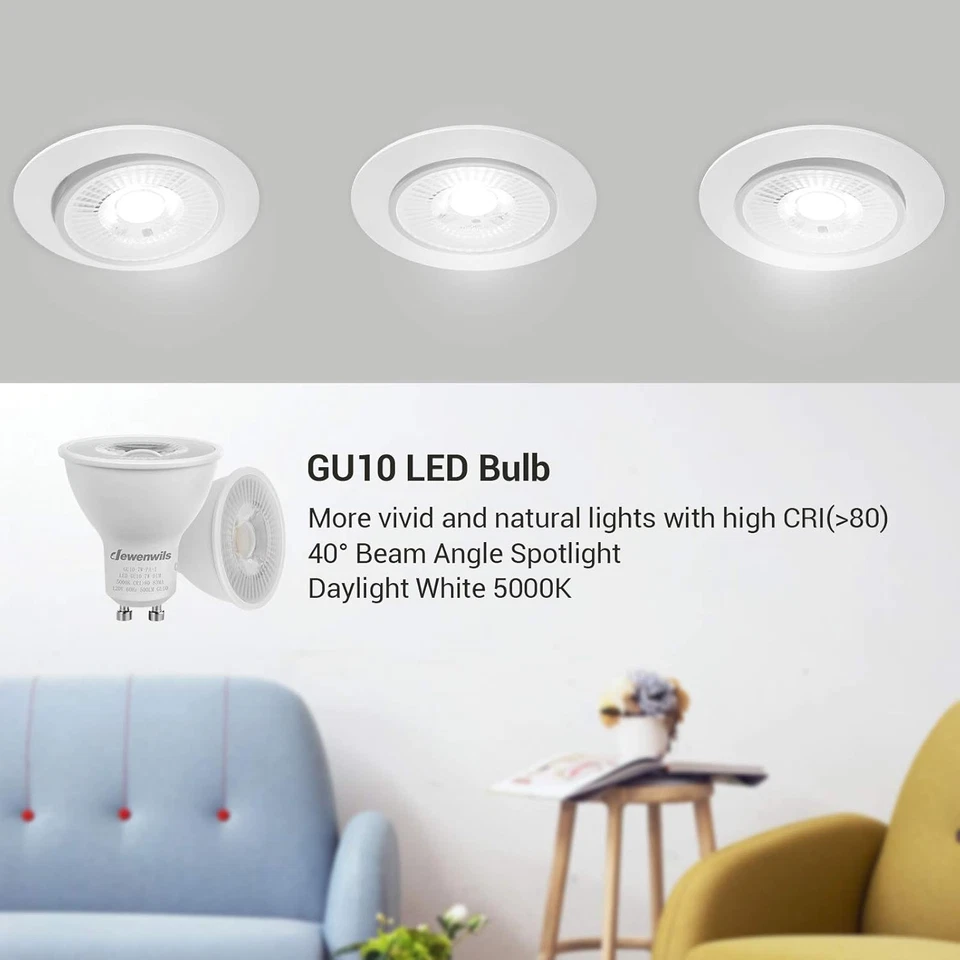 6-Pack GU10 LED Dimmable Bulb, 500LM, 5000K Daylight Track Lighting B - Image 4 of 4