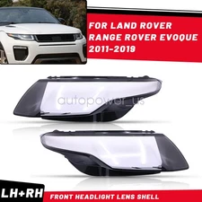 Pair Headlight Lens Cover For Land Rover Range Rover Evoque 2011-2019 Left+Right