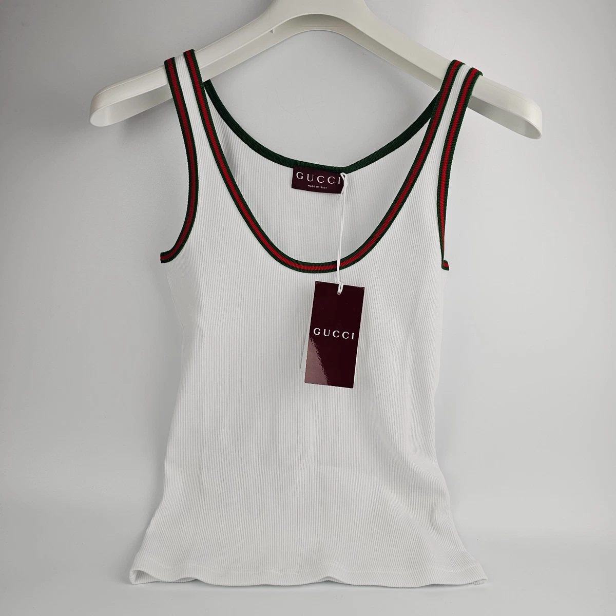 セール ＧＵＣＣＩ グッチ ココキャピタン オールドロゴ タンクトップ 白 Ｓ Gucci Cotton Tank Tops for Women for sale | eBay