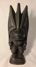 Vintage 1981 COCO JOE'S Hawaiian Tiki Statue God of Health & Happiness Lava 10"