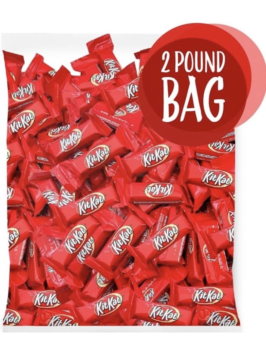 2 LBS Kit Kat Milk Chocolate Wafer Candy Individually Wrapped Bulk Bag Free Ship