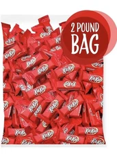 2 LBS Kit Kat Milk Chocolate Wafer Candy Individually Wrapped Bulk Bag Free Ship