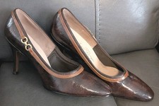 Vintage 50's 60's L.G. Haig Brown Stiletto Heel Shoes Madmen Pinup Rockabilly