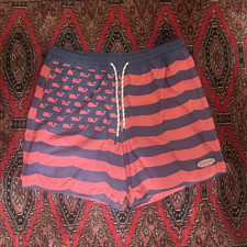 Vineyard Vines Men  s Bathing Suit USA Striped Size Medium