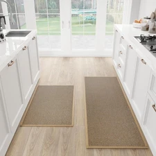 SUMLANS Kitchen Mat Set of 2 PCS, Cushioned Non Slip Rugs for Kitchen Floor, ...