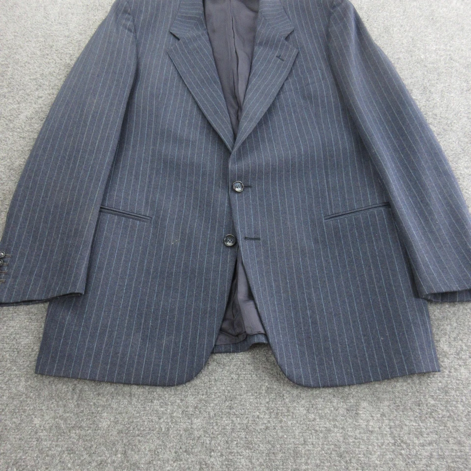Blazer DE COLECCIÓN MANI por Giorgio Armani Para Hombre 41 Grande Gris Rayas Italia Años 90 Foto 3 de 4