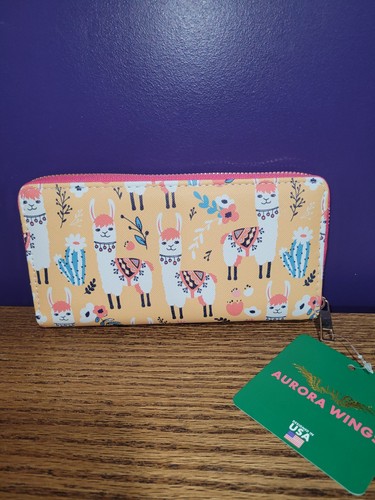 Portafoglio lungo Llama Cactus con zip e giro da polso carino 7,25X4,25 spedizione gratuita nuovo con etichette - Foto 2 di 7