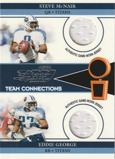 2002 Playoff Piece of the Game Dual Materials #59J Steve McNair/Eddie George/500