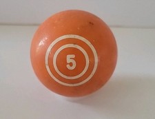 Vintage No. 5 Solid Orange Pool Ball Billiard 2" Replacement J 