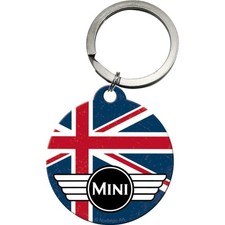 Nostalgic-Art - Round Keychain Keyring  1.6 inch Stainless Steel - MINI