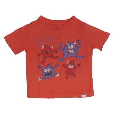 Gap, T-shirt, Größe: 74/80, Orange/Mehrfarbig, Print, Unisex (Kinder) #adg