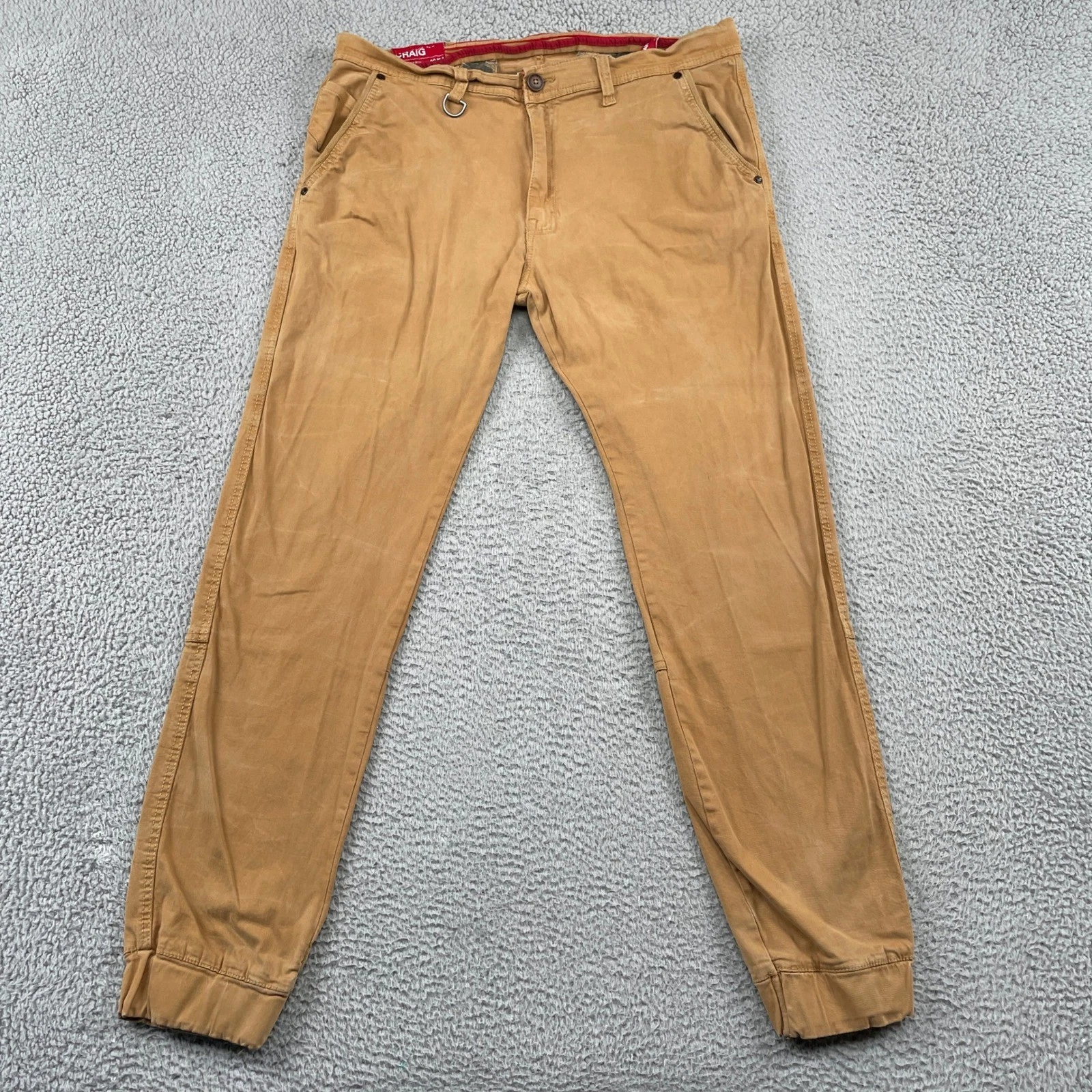 Jordan Craig Jogger Mens 38x34 Tan Chino Twill Cargo Pocket Stretch Pants 5252M