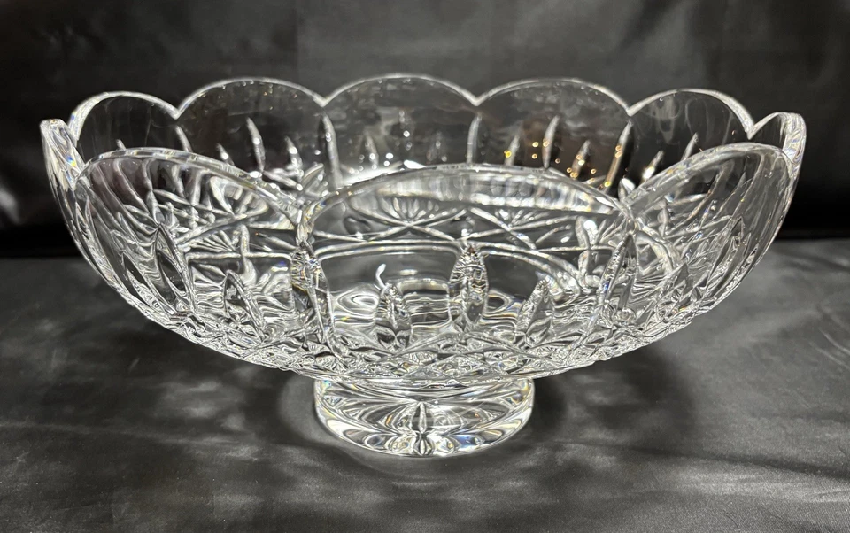 RARE Waterford Crystal Lismore 50th Anniversary 10” Centerpiece Bowl, Scalloped - Image 2 of 4