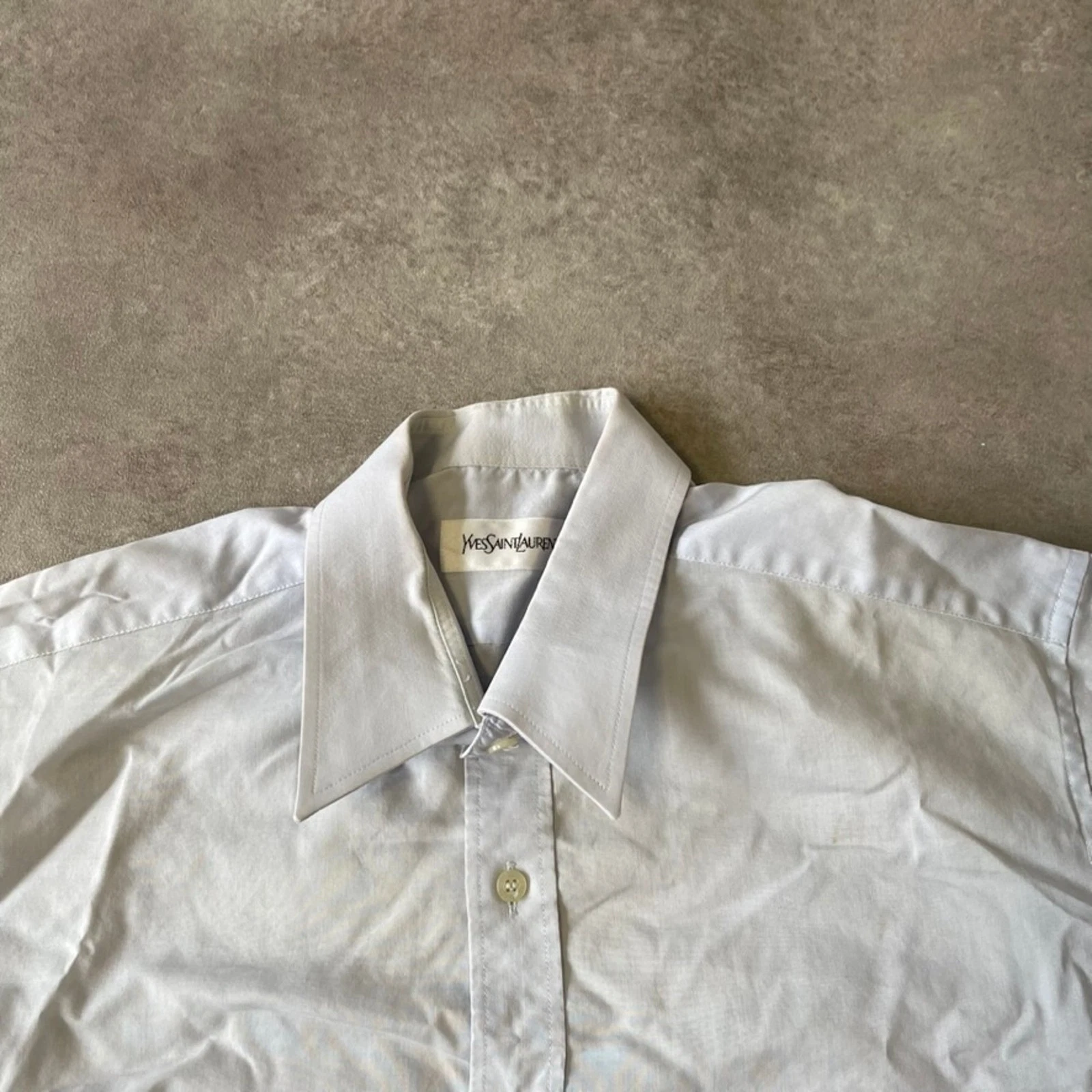 SAINT LAURENT (YSL) Camicia elegante uomo Yves Saint Laurent taglia 40 top classico a quadri blu