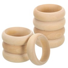 8Pcs Wooden Rings for Crafts 85mm Unfinished Macrame Rings for DIY Making
