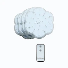 4 White 6" LED Vase Lights Remote Control Wedding Party Home Events Centerpieces