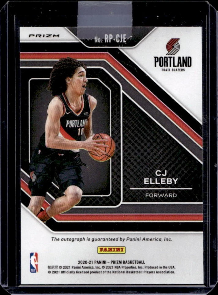 2020-21 Prizm CJ Elleby Rookie Penmanship RC Prizm Silver Auto #RP-CJE - Image 2 of 2