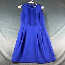Madewell Women's Dress Size 2 Royal Blue Pleated Sleeveless 100% Polyester