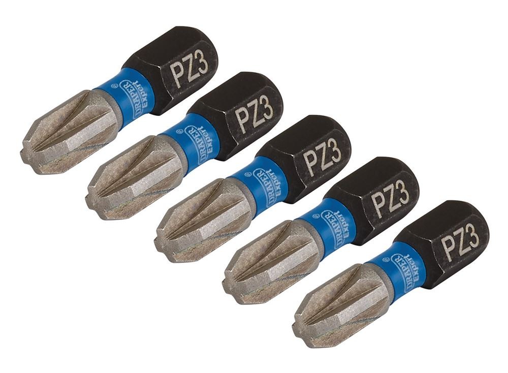 Draper 04975 Draper Expert PZ-Type Impact Screwdriver Bits No3 x 25mm 1/4"" Hex ( - Image 4