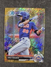 2017 Bowman Chrome Prospects Gold Shimmer Refractor /50 #BCP76 Amed Rosario RC