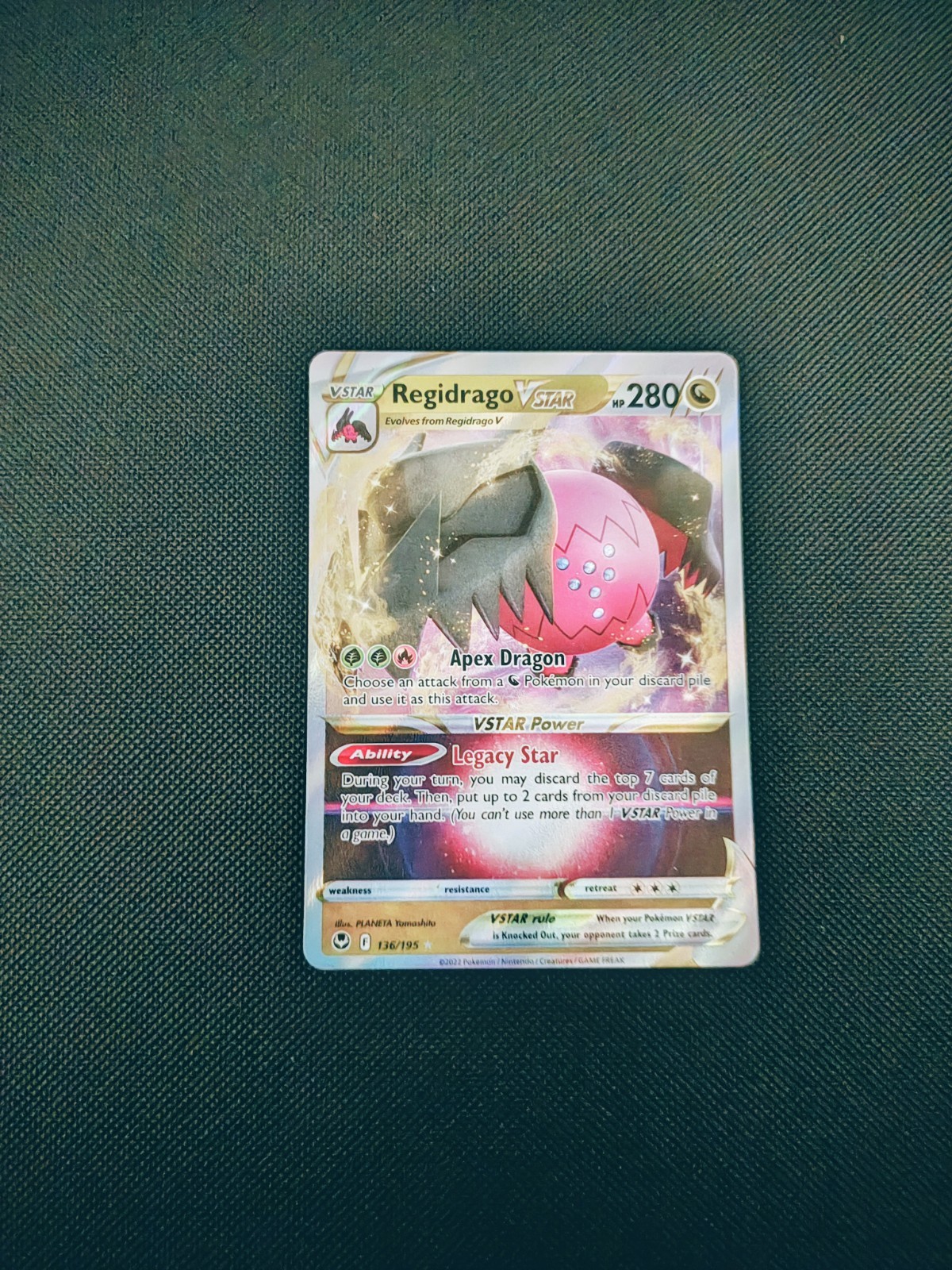 Pokemon Regidrago 🔥VSTAR 136/195 Silver Tempest Ultra Rare Card N/M Or Better 