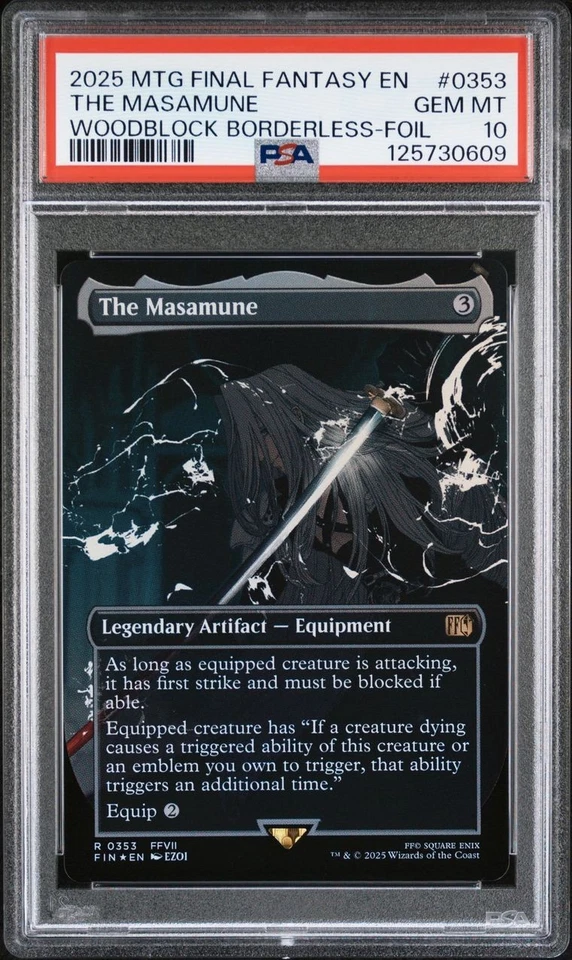 The Masamune (Borderless Foil) - #353 - Final Fantasy - PSA 10 - Image 2 of 3