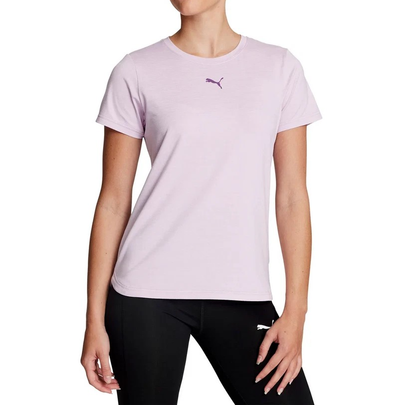Puma Women Short-Sleeve Crewneck T-Shirt, Pink, Small 