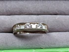 Beautiful Vintage Disney Mickey Mouse 925 And Channel Set Cz Sz 7 Ring Signed
