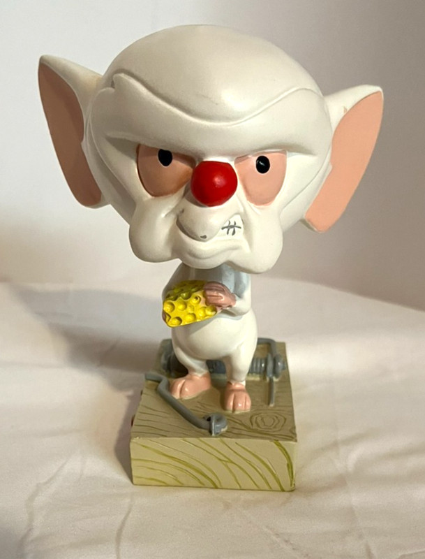 Pinky and The Brain 1997 Warner Bros Store Exclusive Brain Bobble Head Nodder