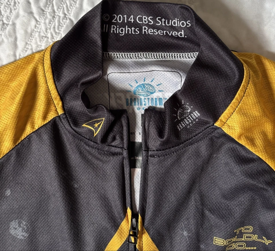 Велосипедная майка Star Trek Command черная/золотистая мужская средний размер - To Boldly Go - Изображение 2 из 4