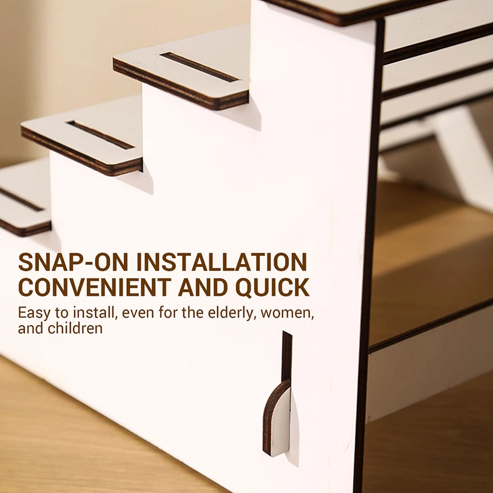 5-Tier Wooden Makeup Organizer Storage Stand Perfume Holder Tiered Display Shelf - Image 4 of 4