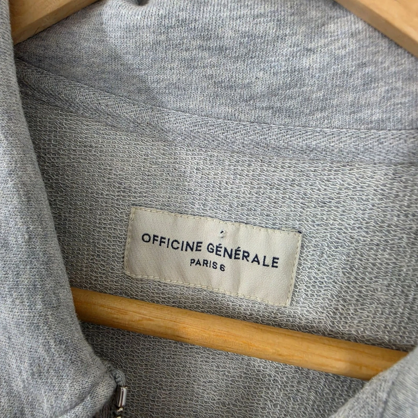 Officine Generale Jacket Men Medium Esborn Zip Through Sweat Minimalist Casual image 4