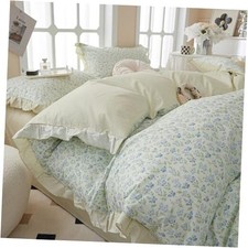 French Style Garden Floral Ruffled Full 79"x90" D Floral Ruffle 001