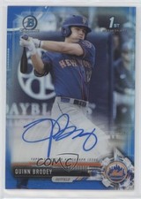 2017 Bowman Draft Chrome Pick Blue Refractor /150 Quinn Brodey #CDA-QB Auto l5r