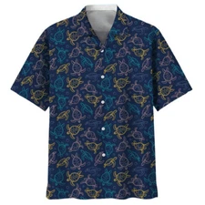 Turtle Pattern Hawaiian Shirt Full Print Aloha Turtle Beach 3D Hawaii Shirt
