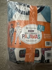 New Member's Mark Boy's 8 Piece Long Sleeve  Pant Pajama Sets SZ 7 Space, Dino